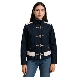 Lauren Ralph Lauren Active Nautical Lobster Clasp Jacket Navy Blue W Medium